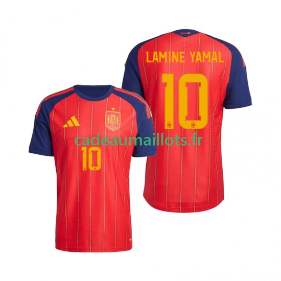 Espagne Maillot avec flocage Lamine Yamal 10 Domicile Coupe du Monde 2026 ,Homme MC