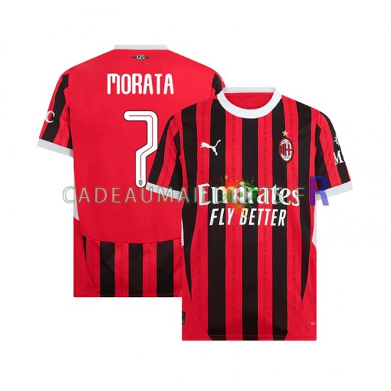 AC Milan Maillot avec flocage UCL Font MORATA 7 Domicile 2024-2025 ,Homme MC