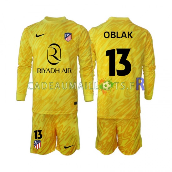 Atlético Madrid Maillot avec flocage Jan Oblak 13 Gardien 3ème 2024-2025 ,Tenue Enfant ML