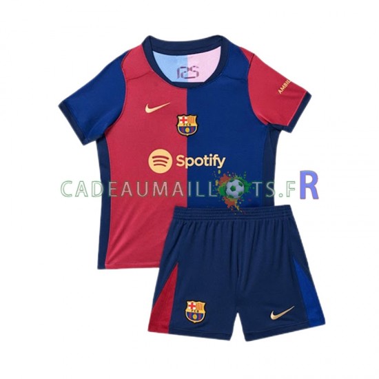 FC Barcelone Maillot avec flocage Domicile 2024-2025 ,Tenue Enfant MC