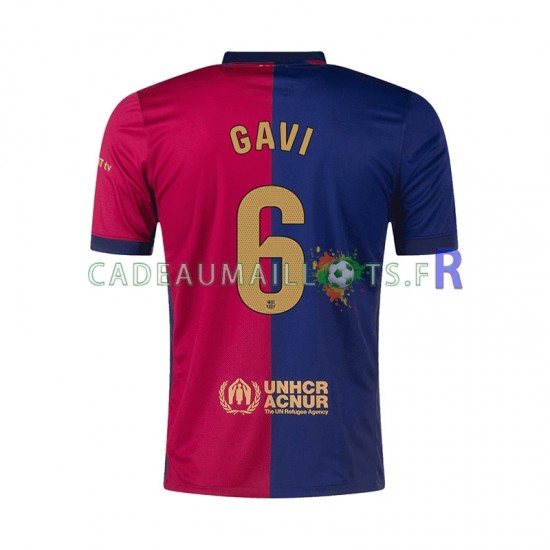 FC Barcelone Maillot avec flocage GAVI 6 Domicile 2024-2025 ,Homme MC