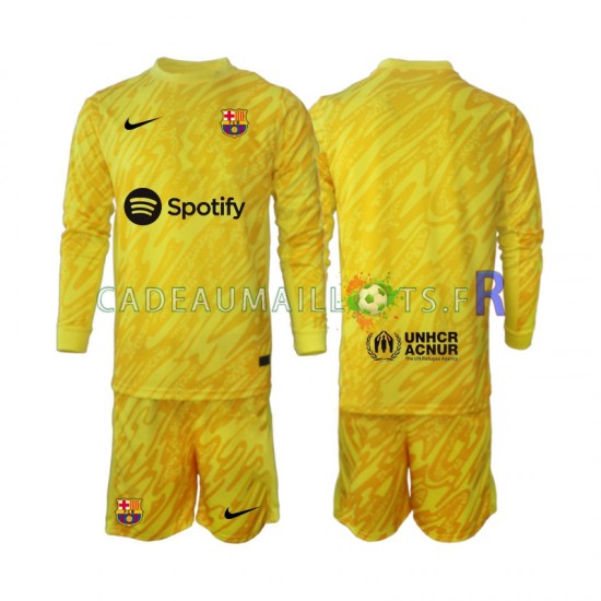 FC Barcelone Maillot avec flocage Gardien Extérieur 2024-2025 ,Tenue Enfant ML