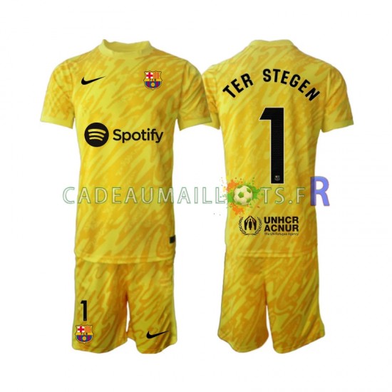 FC Barcelone Maillot avec flocage Ter Stegen 1 Gardien Extérieur 2024-2025 ,Tenue Enfant MC