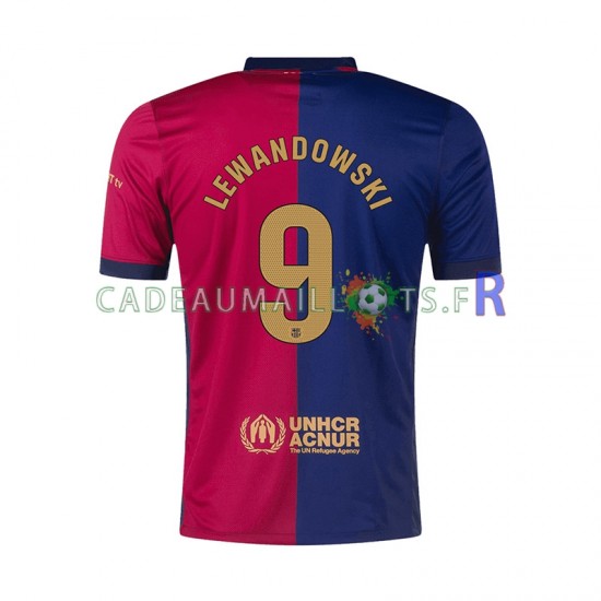 FC Barcelone Maillot avec flocage Robert Lewandowski 9 Domicile 2024-2025 ,Homme MC