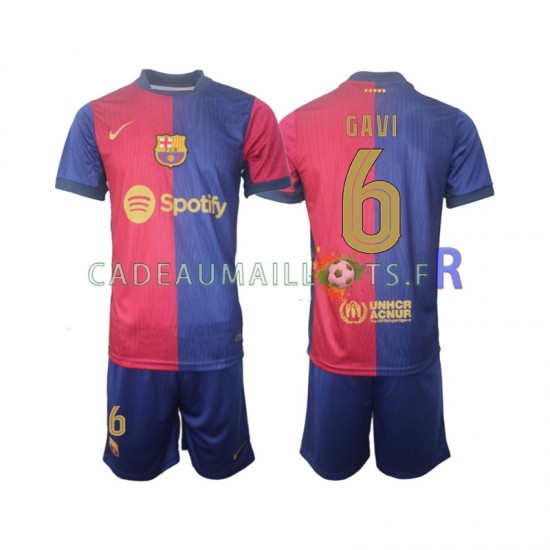 FC Barcelone Maillot avec flocage UCL Font Gavi 6 Domicile 2024-2025 ,Tenue Enfant MC