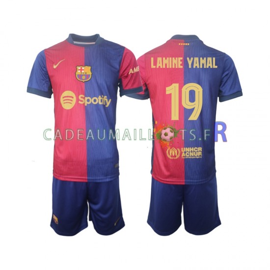 FC Barcelone Maillot avec flocage UCL Font Lamine Yamal 19 Domicile 2024-2025 ,Tenue Enfant MC