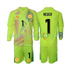 Allemagne Maillot avec flocage Manuel Neuer 1 Gardien Extérieur Euro 2024 ,Tenue Enfant ML
