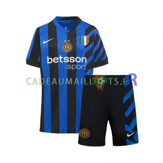 Inter Milan Maillot avec flocage Domicile 2024-2025 ,Tenue Enfant MC