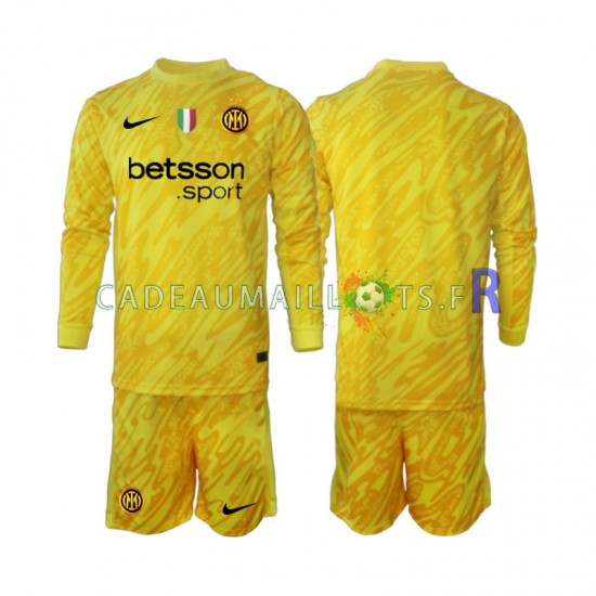 Inter Milan Maillot avec flocage Gardien Extérieur 2024-2025 ,Tenue Enfant ML