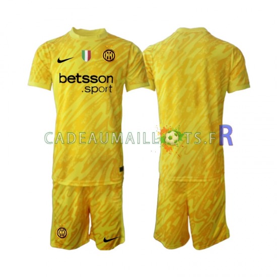 Inter Milan Maillot avec flocage Gardien Extérieur 2024-2025 ,Tenue Enfant MC