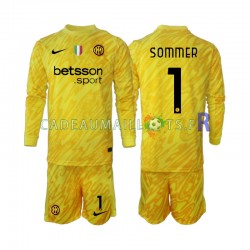 Inter Milan Maillot avec flocage Yann Sommer 1 Gardien Extérieur 2024-2025 ,Tenue Enfant ML