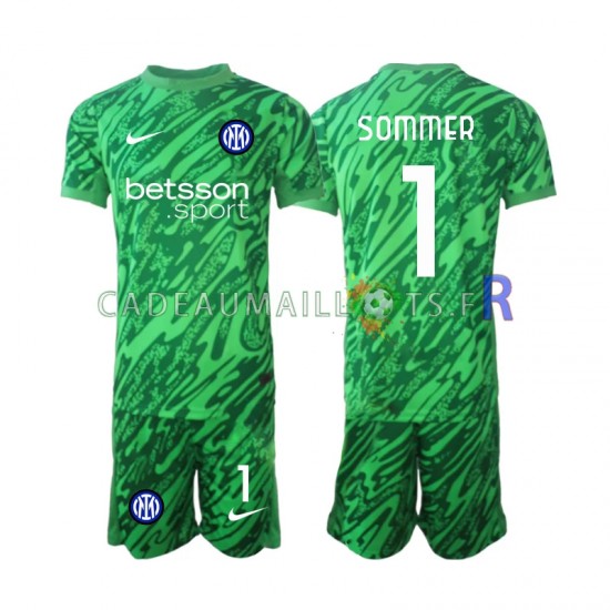 Inter Milan Maillot avec flocage Yann Sommer 1 Gardien Domicile 2024-2025 ,Tenue Enfant MC