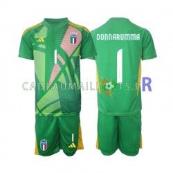 Italie Maillot avec flocage Donnarumma 1 Gardien Extérieur Euro 2024 ,Tenue Enfant MC