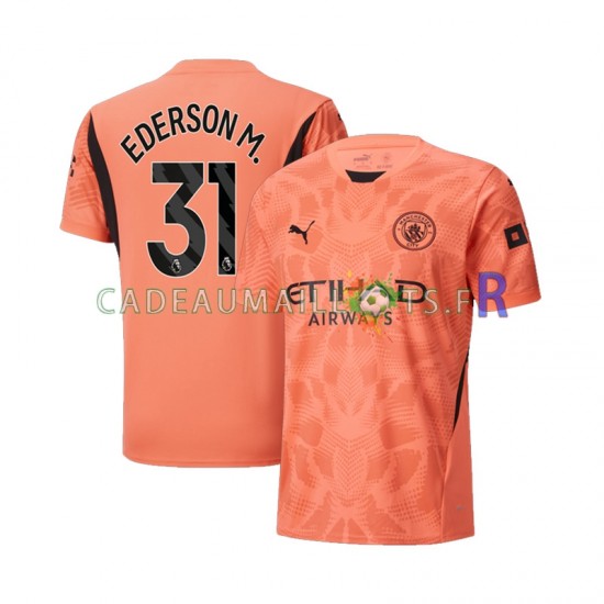 Manchester City Maillot avec flocage Ederson Moraes 31 Gardien Extérieur 2024-2025 ,Homme MC