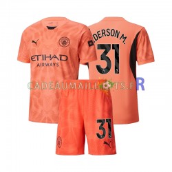Manchester City Maillot avec flocage Ederson Moraes 31 Gardien Extérieur 2024-2025 ,Tenue Enfant MC