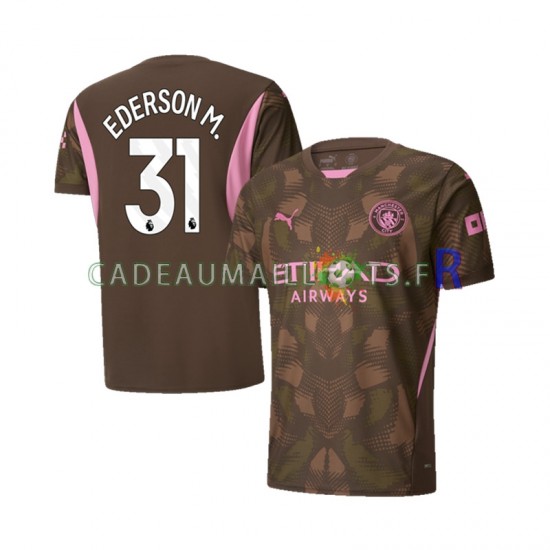 Manchester City Maillot avec flocage Ederson Moraes 31 Gardien Domicile 2024-2025 ,Homme MC