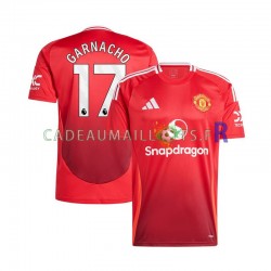 Manchester United Maillot avec flocage Rouge Alejandro Garnacho 17 Domicile 2024-2025 ,Homme MC