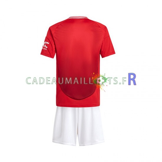 Manchester United Maillot avec flocage Rouge Domicile 2024-2025 ,Tenue Enfant MC