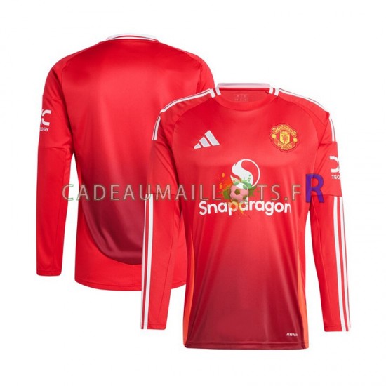 Manchester United Maillot avec flocage Rouge Domicile 2024-2025 ,Homme ML