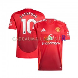 Manchester United Maillot avec flocage Rouge Marcus Rashford 10 Domicile 2024-2025 ,Homme MC