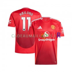 Manchester United Maillot avec flocage Rouge Rasmus Hojlund 11 Domicile 2024-2025 ,Homme MC