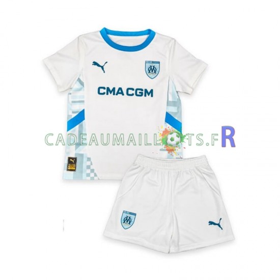 Olympique de Marseille Maillot avec flocage Domicile 2024-2025 ,Tenue Enfant MC