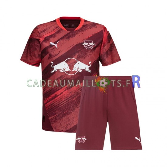 RB Leipzig Maillot avec flocage Extérieur 2024-2025 ,Tenue Enfant MC