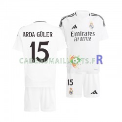 Real Madrid Maillot avec flocage Arda Guler 15 Domicile 2024-2025 ,Tenue Enfant MC