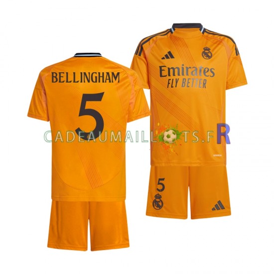 Real Madrid Maillot avec flocage BELLINGHAM 5 Extérieur 2024-2025 ,Tenue Enfant MC