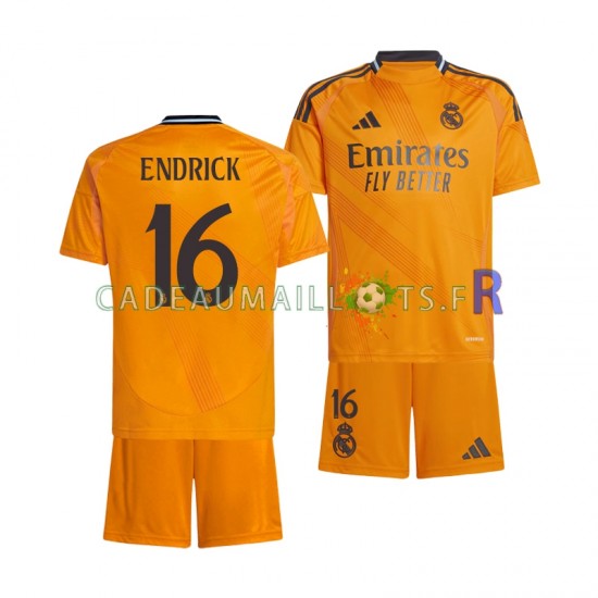 Real Madrid Maillot avec flocage ENDRICK 16 Extérieur 2024-2025 ,Tenue Enfant MC