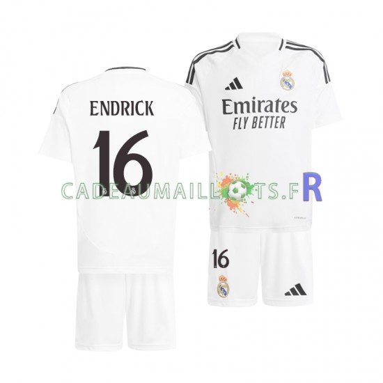 Real Madrid Maillot avec flocage ENDRICK 16 Domicile 2024-2025 ,Tenue Enfant MC