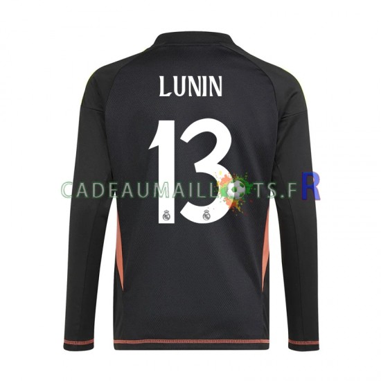 Real Madrid Maillot avec flocage Bleu Andriy Lunin 13 Gardien Extérieur 2024-2025 ,Homme ML