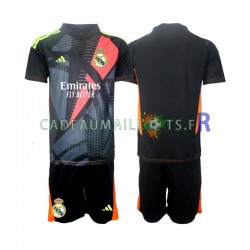 Real Madrid Maillot avec flocage Noir Gardien Extérieur 2024-2025 ,Tenue Enfant MC