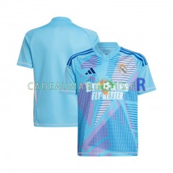 Real Madrid Maillot avec flocage Bleu Gardien Domicile 2024-2025 ,Homme MC