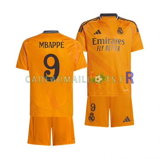 Real Madrid Maillot avec flocage Mbappé 9 Extérieur 2024-2025 ,Tenue Enfant MC