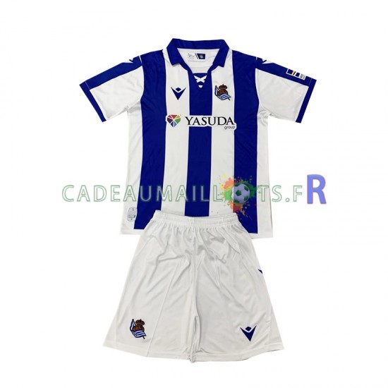 Real Sociedad Maillot avec flocage Domicile 2024-2025 ,Tenue Enfant MC