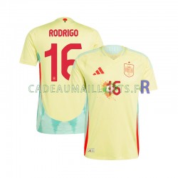 Espagne Maillot avec flocage RODRIGO 16 Extérieur Euro 2024 ,Homme MC
