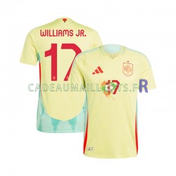 Espagne Maillot avec flocage WILLIAMS JR 17 Extérieur Euro 2024 ,Homme MC