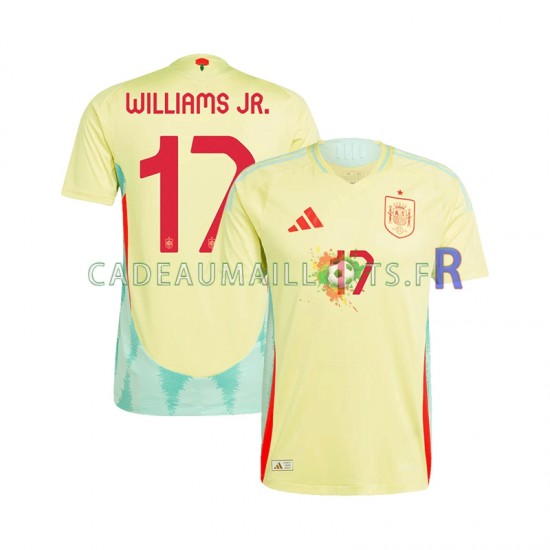 Espagne Maillot avec flocage WILLIAMS JR 17 Extérieur Euro 2024 ,Homme MC