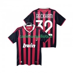 AC Milan Maillot avec flocage BECKHAM 32 Rétro Domicile 2009 2010 ,Homme MC