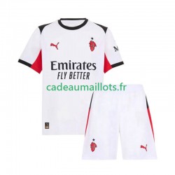 AC Milan Maillot avec flocage Extérieur 2025-2026 ,Tenue Enfant MC