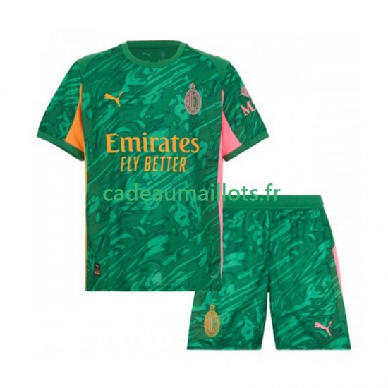 AC Milan Maillot avec flocage Gardien Extérieur 2025-2026 ,Tenue Enfant MC