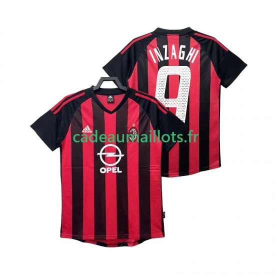 AC Milan Maillot avec flocage INZAGHI 9 Rétro Domicile 2010 2008 ,Homme MC