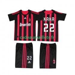 AC Milan Maillot avec flocage KAKA 22 Rétro Domicile 2008 2009 ,Tenue Enfant MC