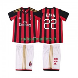 AC Milan Maillot avec flocage KAKA 22 Rétro Domicile 2013 2014 ,Tenue Enfant MC