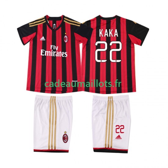 AC Milan Maillot avec flocage KAKA 22 Rétro Domicile 2013 2014 ,Tenue Enfant MC