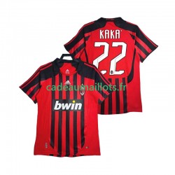 AC Milan Maillot avec flocage KAKA 22 Rétro Domicile 2007 2008 ,Homme MC