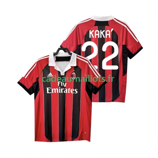 AC Milan Maillot avec flocage KAKA 22 Rétro Domicile 2012 2013 ,Homme MC