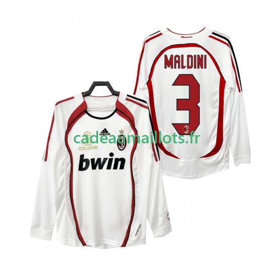 AC Milan Maillot avec flocage MALDINI 3 Rétro Extérieur 2006 2007 ,Homme ML