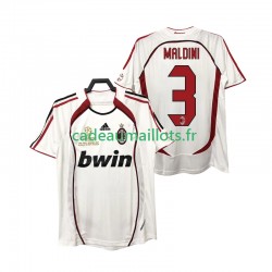 AC Milan Maillot avec flocage MALDINI 3 Rétro Extérieur 2006 2007 ,Homme MC